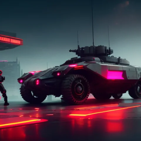 War Tank, Sports Tank, Futuristic, Sci Fi City, Sports Car,... — Stable Diffusion AI Prompt: war tank, sports tank, futuristic, sci fi city, sports car, cyberpunk, futuristi...