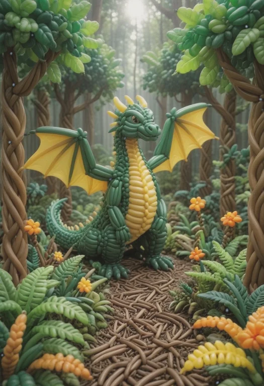 Close Up Portrait Of Dragon, Made From Nvnb4l0n, Jungle, Mas...