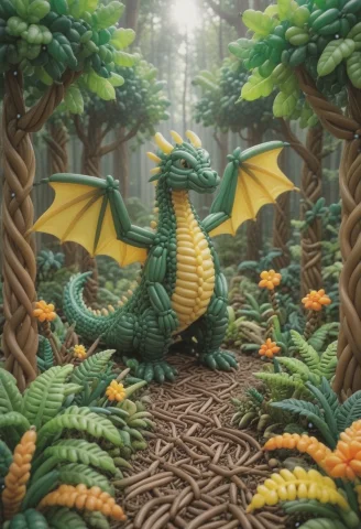 Close Up Portrait Of Dragon, Made From Nvnb4l0n, Jungle, Mas... — SDXL AI Prompt: close up portrait of dragon, made from nvnb4l0n, jungle, masterpiece,