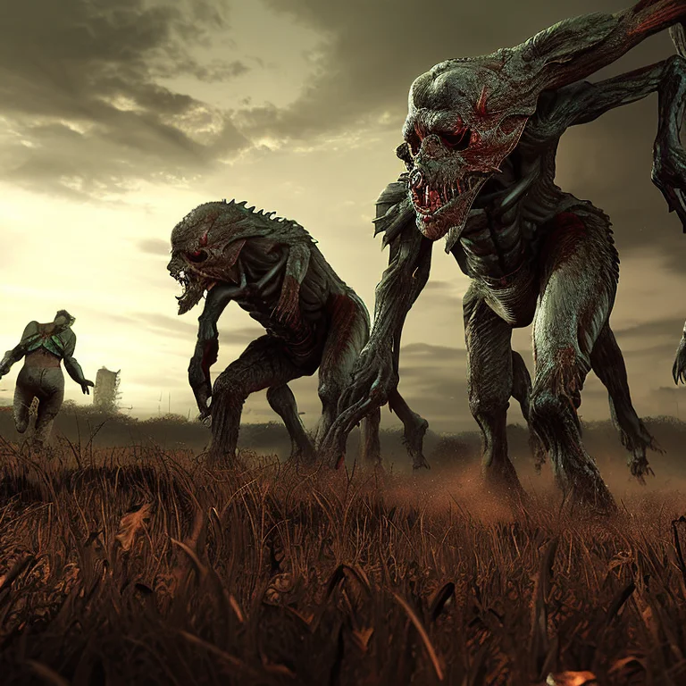 People Running Across A Field, Photo, 8k, Hyper Detailed, Ar...