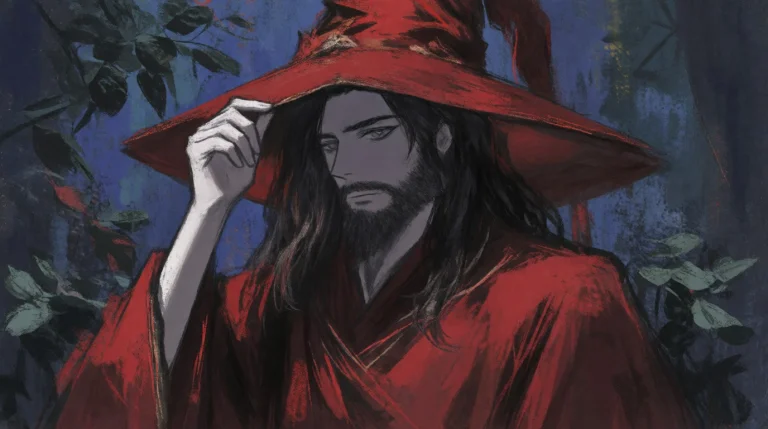 A Gothic Horror Digital Illustration Of A Thoughtful Male Wi...