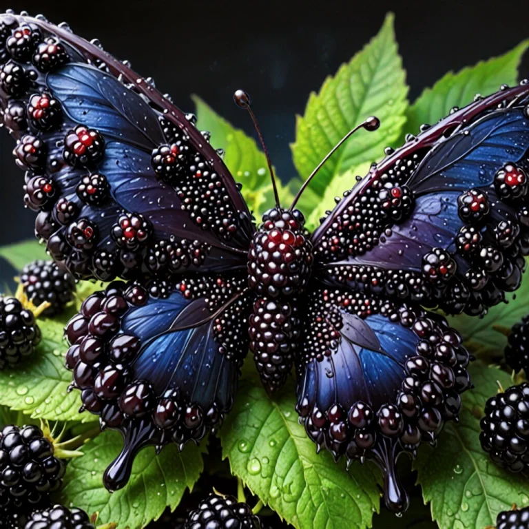 Masterpiece, Best Quality, A Butterfly Composed Of Dense Bla...