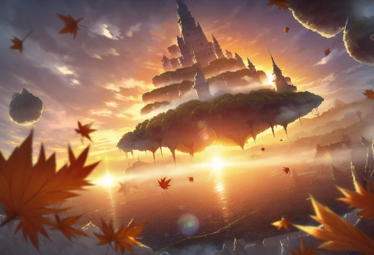 Floating Islands, Caustics, Depth Of Field, Masterpiece, Det...