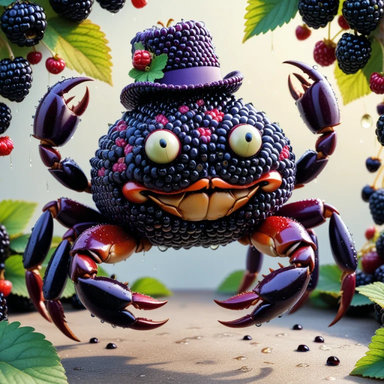 A Spectacular Anthropomorphic Crab Street Performer Entirely...