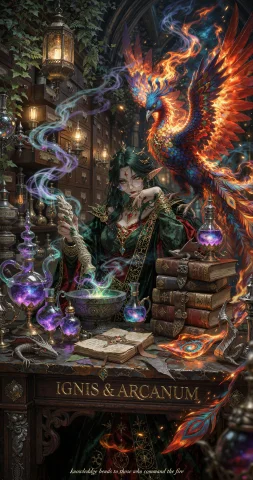 , , A Breathtaking High-fantasy Alchemical Sanctuary Reimagi... — Stable Diffusion AI Prompt: , , A breathtaking high-fantasy alchemical sanctuary reimagined through dark bar...
