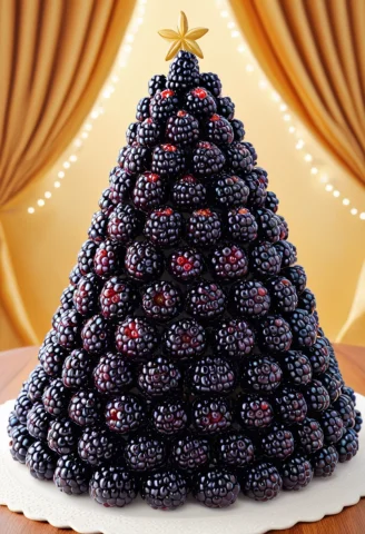Lorablackberryworldmorth1 Fruit, Blackberryworld Christmas T... — SDXL AI Prompt: fruit, (blackberryworld Christmas tree made of blackberries:1.3), elaborate, (u...