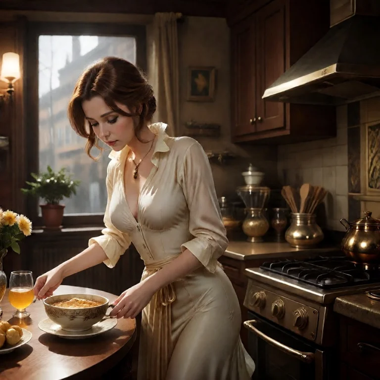 The Kitchen Of An Old Soviet Apartment Shabby Walls, A Dirty...