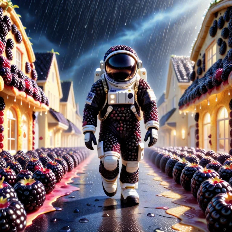 Blackberryworld. An Astronaut, Stylish, With A Gold Chain On...