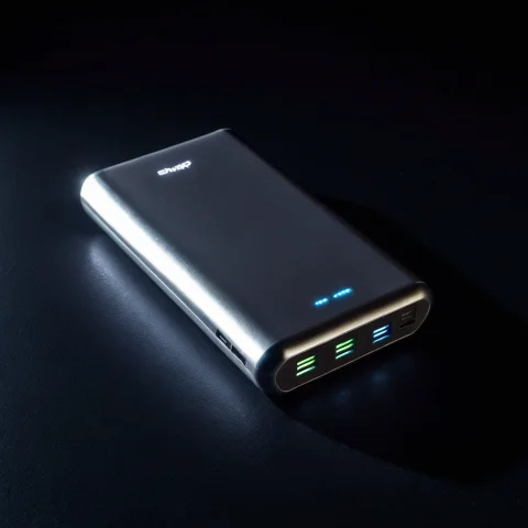 Loratech2moonlightsilverv10.80, Techmoonlight, A Portable Po... — SDXL AI Prompt: , techmoonlight, a portable power bank bathed in cool silver moonlight with soft...