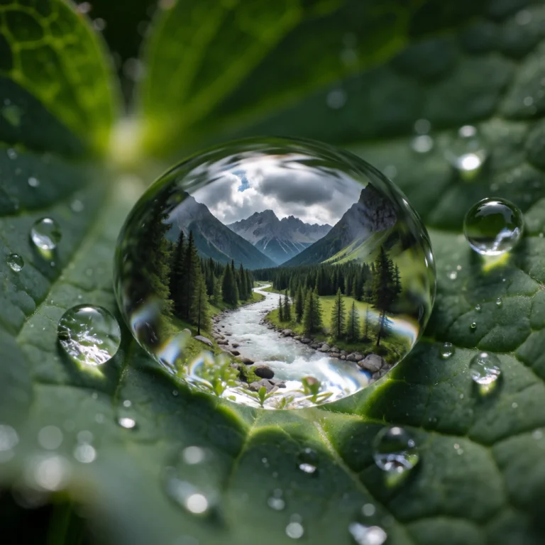 Photorealistic Macro Photography, A Single Massive Spherical...