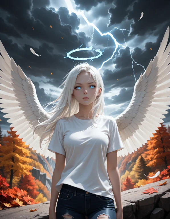 Masterpiece, Best Quality, Highres1.2, 1girl, Solo, Angel, F...