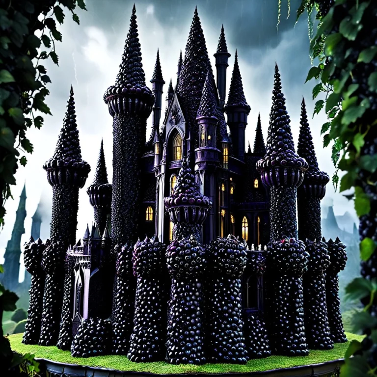 Blackberryworld, A Grand Gothic Castle Sculpted Entirely Fro...