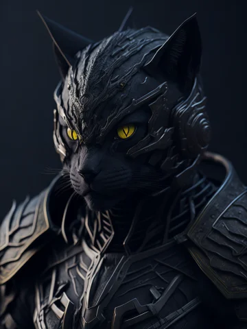 Realistic1.3, Poster,intricate Details, Cinematic Light, Cat... — Stable Diffusion AI Prompt: (realistic:1.3), poster,intricate details, ((cinematic light)), cat,hybrid,hyper...