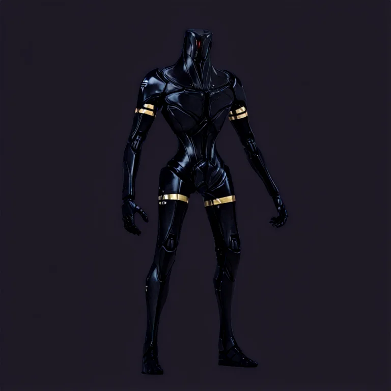Valkbot,robot,dark Body,solo Simple Background,,