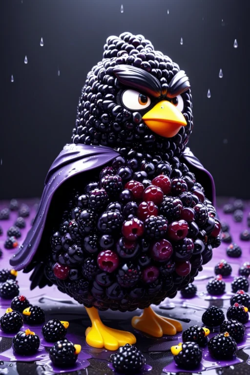 A Cute Angry Bird With A Big A Dark Cloak. Arena, Sport Sett...
