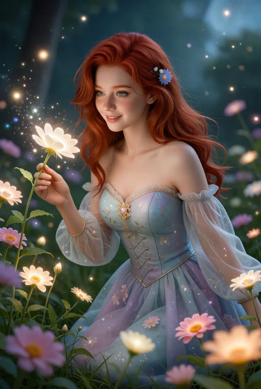 A Photograph Of L33na, She Wanders Through A Magical Garden...