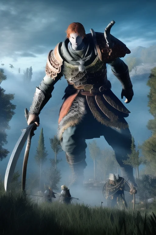 Elden Ring Style, Epic Fantasy World, Warriors, Ultra Highly...