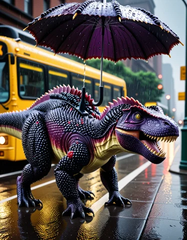 3. A Gigantic Tyrannosaurus Rex Made Entirely From Dense Bla... — SDXL AI Prompt: 3. A gigantic Tyrannosaurus rex made entirely from dense blackberry clusters wai...