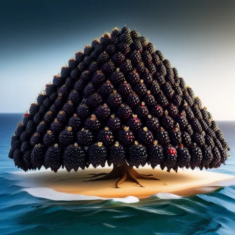 Blackberryworld, Island, Paradise, Surrounded By Sea, Stock... — SDXL AI Prompt: blackberryworld, island, paradise, surrounded by sea, stock image, profesional p...