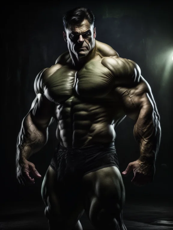 Award Winning Photo Of The Incredible Hulk Posing In A Dark...