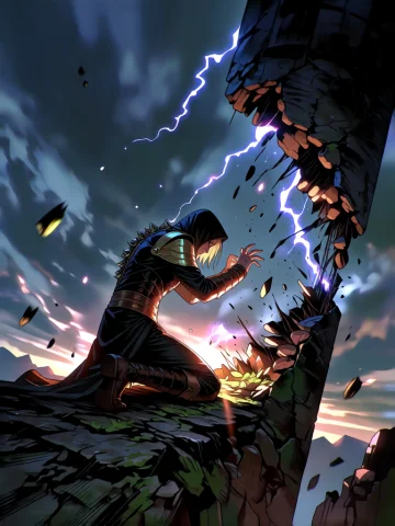 This Is A Digital Artwork Of Dark Cinematic Illustration, An... — Stable Diffusion AI Prompt: This is a Digital artwork of dark cinematic illustration, “angle of death” persp...