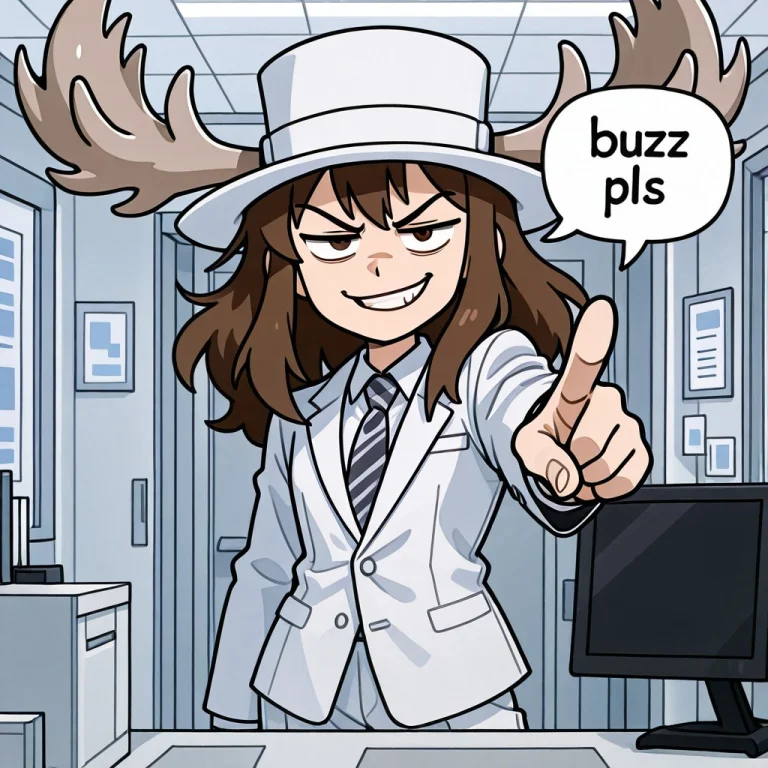 , Buzz Pls, Speech Bubble, Moose In White Suit White Hat Sta...