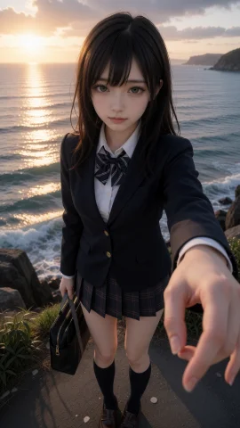 ,18 163cm 0.2 F-face Ok — Stable Diffusion AI Prompt: 七海灯子,年轻女性七海灯子，18 岁，身高 163cm，拥有纤细高挑的身形 纤瘦型与白皙无...