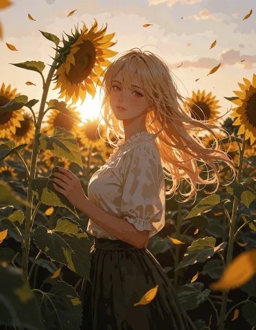 An Anime Illustration With Soft Cel Shading And A Painterly... — Stable Diffusion AI Prompt: An anime illustration with soft cel shading and a painterly finish: Yuuka Kazami...