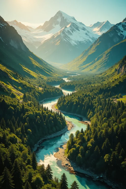 Nature, A Breathtaking Aerial Landscape Photograph Of A Wind...