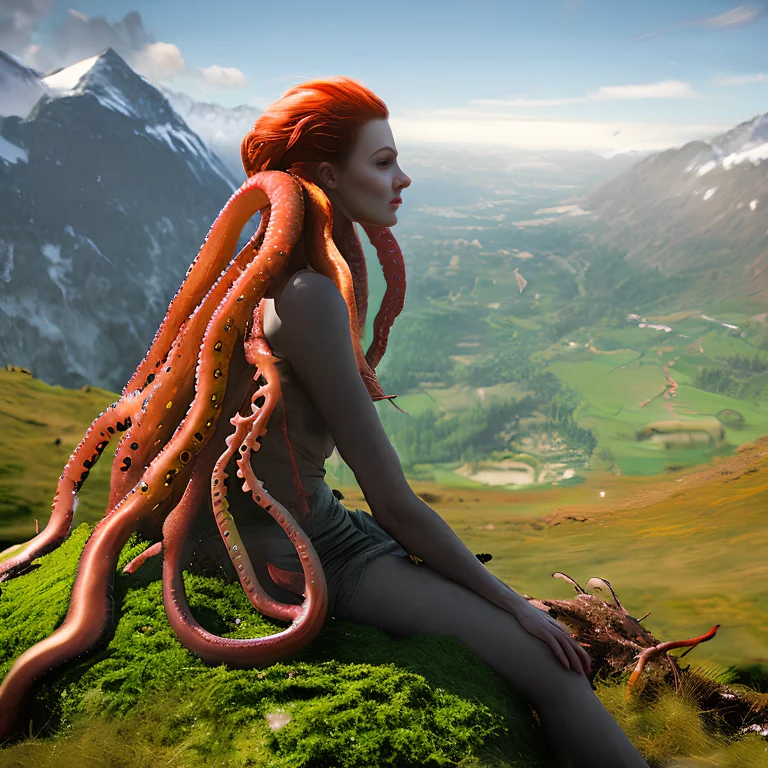 Classicnegative Photo Of A Tentaclebeast1.3 Woman With Coppe...