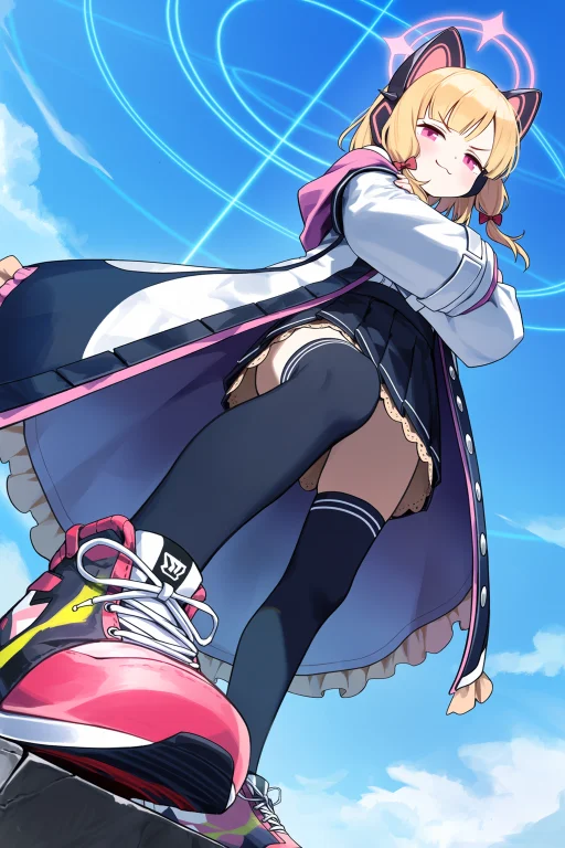 L1mp1p1, Best Quality, 1girl, Solo, Momoi Blue Archive, Wide...