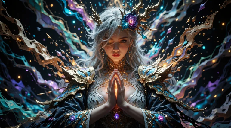 A Digital Illustration Shoot From A Low Angle, About A Mysti...