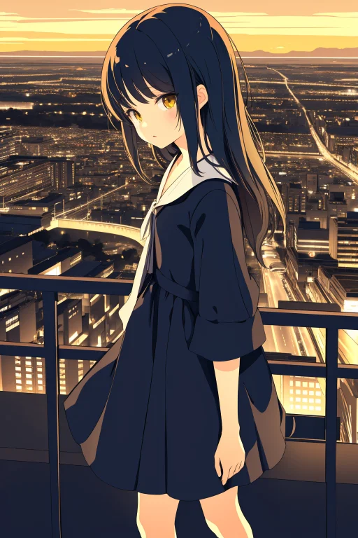 1girl, Loranikorashi-kav10.8 Nikorashi Ka Style, Cityscape A...