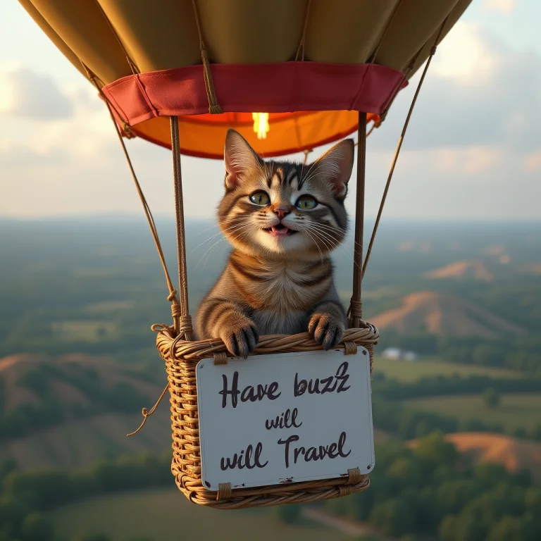 Cinematic Photograph Of Animorphic Cat Smiling Happily As Sh...