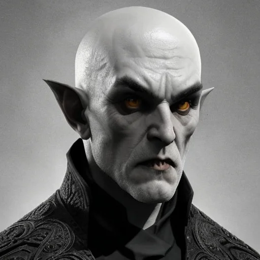 The Gothic Vampire Lord Stood In His Dark Castle, Clad In In...