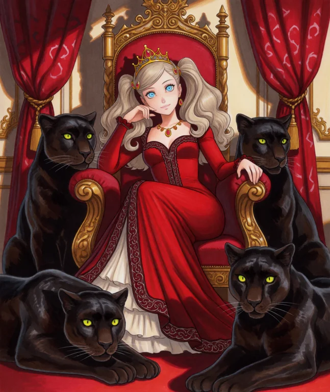 Ann Takamaki From Persona 5 As A Victorian Empress In A Red...