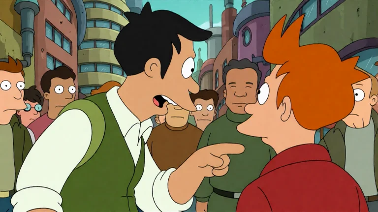 Ftrmssn1, A Man In A Green Vest And White Shirt Is Animatedl...