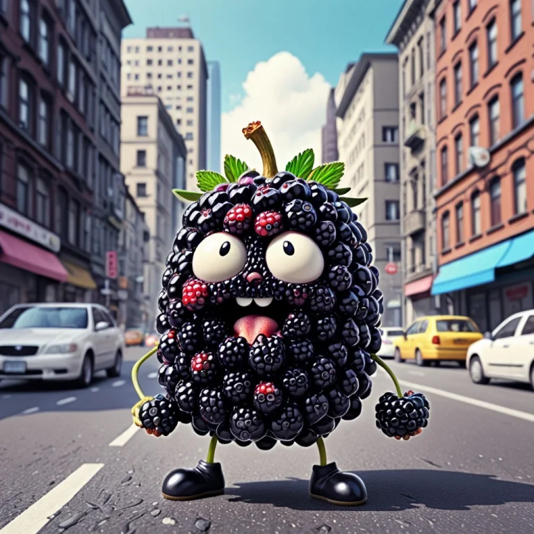 Black Berry Tsunamy Is About Hitting The City. Funny Artstyl...