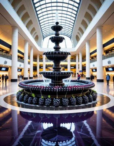 7. A Gigantic Renaissance-style Marble Fountain Reimagined E... — SDXL AI Prompt: 7. A gigantic renaissance-style marble fountain reimagined entirely in glossy bl...