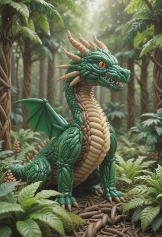 Close Up Portrait Of Dragon, Made From Nvnb4l0n, Jungle Back...