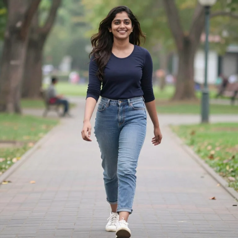 Tanyaa001 Smiling, Standing In A Park, Casual Outfit