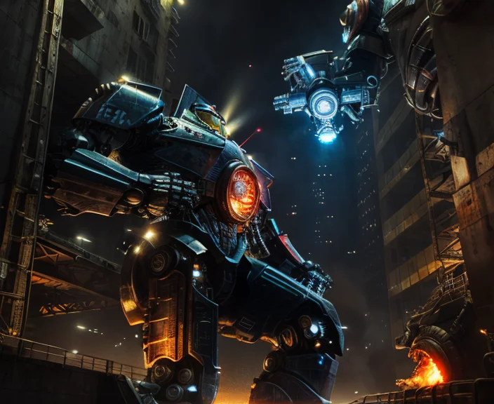 Mecha,gipsy Danger,realistic,architecture, Bridge, Building,...