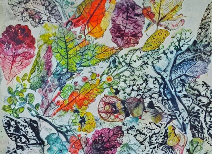 A Wjqfrottage, Mixture Of Nature Patterns, Amazing Summer Co...