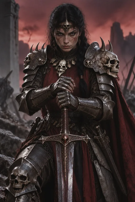 Darkfantasy Style, A Cinematic Photorealistic Portrait Of A...