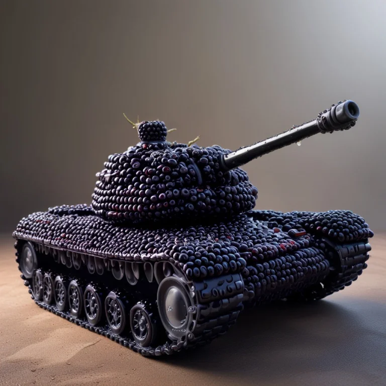 Blackberryworld, Battle Tank Made Of Black Berries, City