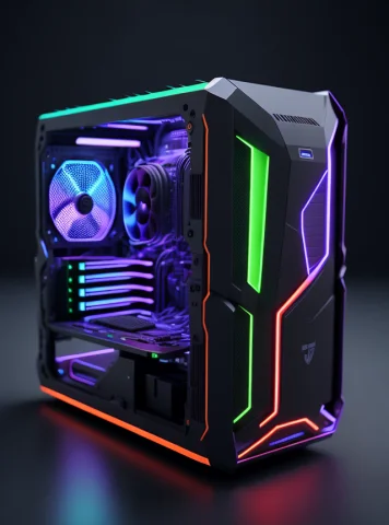 Gaming Computer With Rgb Light — Stable Diffusion AI Prompt: gaming computer with RGB light