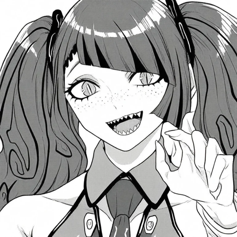 Manga, Monochrome,jakuuncs, 1girl,twintails, Freckles, Eyela...