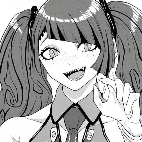 Manga, Monochrome,jakuuncs, 1girl,twintails, Freckles, Eyela... — Stable Diffusion AI Prompt: manga, monochrome,jakuun_CS, 1girl,twintails, freckles, eyelashes,sharp teeth,mu...