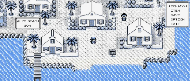 Gen 1 Pokemon,pokmon Redblue Screenshot, Map Showing A Class...