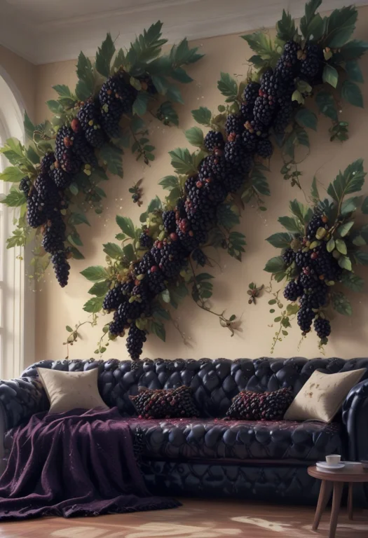 Blackberryworld. Create A Scene Where Blackberry Clusters Ha...